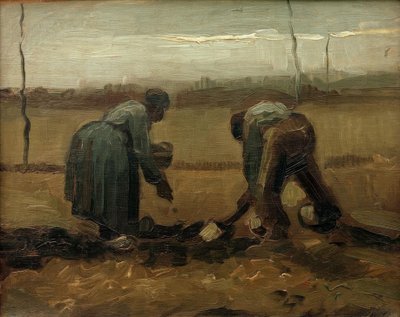 Planting Potatoes by Vincent van Gogh